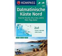 Dalmatinische Küste Nord 1:100 000: 2in1 Wanderkarte0 mit Aktiv Guide.: 2901