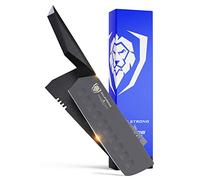 DALSTRONG Nakiri - Coltello per Verdure - 18 cm - serie Shadow Black - Rivestito in Nitrato di Titanio - con Guaina - NSF Certified