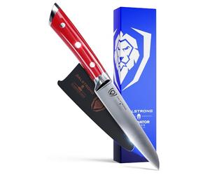 DALSTRONG Paring Knife - 3.5" - Gladiator Series - Forged German High-Carbon Steel - Crimson Red ABS Handle - Sheath Included - NSF Certified