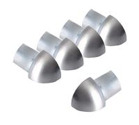 Dalsys 5x angolo esterno per profilo piastrelle 8mm, profilo quarto di cerchio in acciaio inox spazzolato