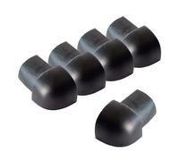 Dalsys 5x Profilo a quarto di cerchio per angolo esterno 12,5mm Nero | Profilo per piastrelle, alluminio anodizzato, protezione bordi per posa piastrelle, finitura angolare, bagno e cucina