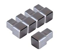 Dalsys 5x terminale per profilo piastrelle 10mm, profilo quadrato in acciaio inox spazzolato