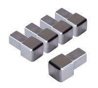 Dalsys 5x terminale per profilo piastrelle 8mm, profilo quadrato in acciaio inox lucido