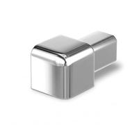 Dalsys 5x Terminale profilo quadrato 10mm Cromo lucido alluminio | Tappo terminale, alluminio anodizzato, per profilo per piastrelle angolare, finitura pulita sui bordi delle piastrelle