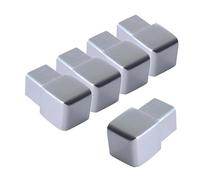 Dalsys 5x terminali per profilo piastrelle 10mm, profilo quadrato in alluminio (anodizzato) cromato lucido