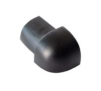 Dalsys Angolo esterno per binario per piastrelle profilo a quarto di cerchio in alluminio (anodizzato) da 10mm, profilo per piastrelle nero in 1 pezzo