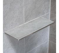 Dalsys Piatto doccia piastrellabile 400mm x 150mm argento piatto doccia angolare per piastrelle, accessori bagno, acciaio inox resistente alla corrosione
