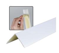 Dalsys Profilo angolare in PVC 100cm bianco autoadesivo, profilo di protezione angolare/striscia angolare per un'elevata protezione dei bordi