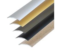 Dalsys Profilo di transizione autoadesivo 186cm x 40mm Profilo di livellamento in alluminio, adatto per piastrelle, laminato e parquet Oro