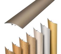 Dalsys Profilo di transizione, autoadesivo 93cm x 30mm Champagne alluminio | Da incastrare o incollare, compensazione altezza, transizione per laminato e vinile, listello pavimento