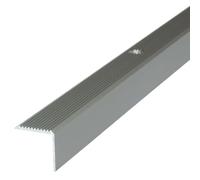 Dalsys Profilo per bordo scala 100cm x 42mm x 20mm Champagne alluminio | Profilo paraspigoli per gradini, antiscivolo, montaggio a vite, protezione del passo