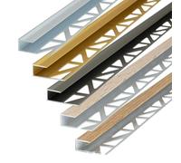 Dalsys Profilo terminale di transizione 100cm per 8 mm di spessore di copertura, per piastrelle, in alluminio, rovere chiaro