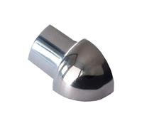 Dalsys Profilo terminale quarto di tondo angolo esterno, profili acciaio inox brunito 8mm, paraspigoli muro, profili acciaio inox, profilo