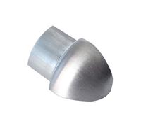 Dalsys Profilo terminale quarto di tondo angolo esterno, profili acciaio inox spazzolato 10mm, paraspigoli muro, profili acciaio inox, profilo