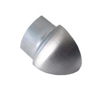 Dalsys Profilo terminale quarto di tondo angolo esterno, profili acciaio inox spazzolato 12,5mm, paraspigoli muro, profili acciaio inox, profilo