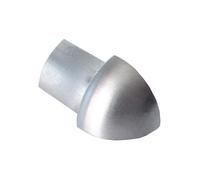 Dalsys Profilo terminale quarto di tondo angolo esterno, profili acciaio inox spazzolato 8mm, paraspigoli muro, profili acciaio inox, profilo