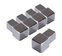 Dalsys Terminale per binario per piastrelle profilo quadrato in acciaio inossidabile lucidato 10mm, 5 pezzi, profilo per piastrelle