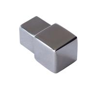 Dalsys Terminale per binario per piastrelle profilo quadrato in acciaio inossidabile lucidato 12,5mm, profilo per piastrelle