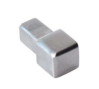 Dalsys Terminale per binario per piastrelle profilo quadrato in acciaio inossidabile spazzolato 8mm, profilo per piastrelle