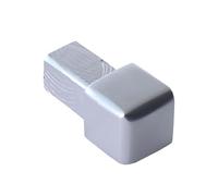 Dalsys Terminale per binario per piastrelle profilo quadrato in alluminio (anodizzato) cromo lucido 8mm, profilo per piastrelle