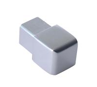 Dalsys terminale per profilo piastrelle 10mm, profilo quadrato in alluminio (anodizzato) cromato lucido, profilo piastrelle