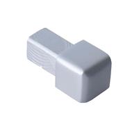 Dalsys terminale per profilo piastrelle 8mm, profilo quadrato in alluminio anodizzato argento opaco