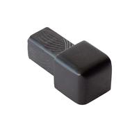 Dalsys terminale per profilo piastrelle 8mm, profilo quadrato in alluminio anodizzato nero