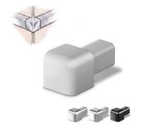 Dalsys Terminale profilo quadrato 10mm Bianco alluminio | Tappo terminale, alluminio anodizzato, per profilo per piastrelle angolare, finitura pulita sui bordi delle piastrelle
