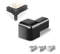 Dalsys Terminale profilo quadrato 10mm Nero alluminio | Tappo terminale, alluminio anodizzato, per profilo per piastrelle angolare, finitura pulita sui bordi delle piastrelle
