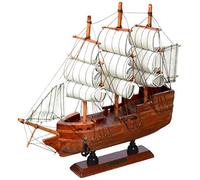 Dalu prodigital VELIERO Pirata MODELLO2 da Collezione: ND - Interamente in Legno e Vele in Stoffa Nere- Misura 33 cm.