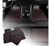 DALUJIE 4 Pezzi Tappetini per Auto per Hyundai i10 III (2019-), Tappetini in Pelle per Auto Tutto compreso Antiscivolo Tappetini Abitacolo Auto,A