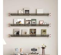 Dalumian Confezione da 3 portariviste in acrilico trasparente, espositore per brochure, portadocumenti galleggiante con supporto in acciaio inossidabile per sala d'attesa, soggiorno(D,46CM)