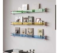 Dalumian Confezione da 3 portariviste in acrilico trasparente, espositore per brochure, portadocumenti galleggiante con supporto in acciaio inossidabile per sala d'attesa, soggiorno(C,46CM)