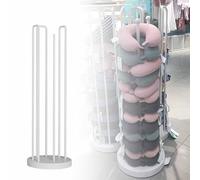 Dalumian Espositore per Cuscini, Supporto per Cuscini da Viaggio a Forma di U, Stand da Pavimento in Metallo da 59,06" con Base Rotonda Spessa 5 cm - Ideale per Collezioni ed Esposizioni(White)