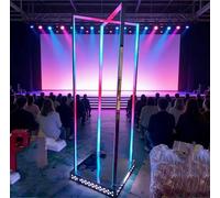 Dalumian Pedana scenica/Bar portatile per feste con luci LED multicolore - Cubo luminoso a piattaforma per eventi, matrimoni, concerti, ristoranti, bar e spettacoli(A)