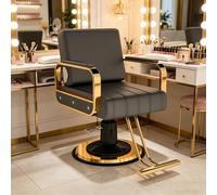 Dalumian Poltrona da Parrucchiere e Barbiere, con Pompa Idraulica, Girevole a 360° e Regolabile in Altezza, Seduta Imbottita ad Alta Densità - Poltrona per Acconciature e Trecce, Ideale per Spa(B)