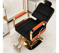 Dalumian Poltrona da Salone Reclinabile per Parrucchieri, Girevole a 360° e Regolabile in Altezza, Poltrona da Barbiere, in Ecopelle