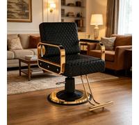 Dalumian Poltrona da Styling per Parrucchieri e Acconciatori (per trecce), Seduta Ampia, Altezza Regolabile (83-93 cm) - Attrezzatura Professionale per Saloni di Bellezza e Uso Domestico(D)