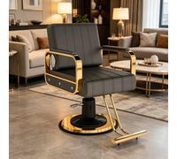 Dalumian Poltrona da Styling per Parrucchieri e Acconciatori (per trecce), Seduta Ampia, Altezza Regolabile (83-93 cm) - Attrezzatura Professionale per Saloni di Bellezza e Uso Domestico(A)