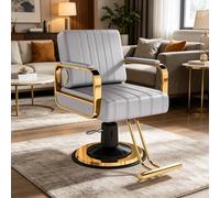 Dalumian Poltrona da Styling per Parrucchieri e Acconciatori (per trecce), Seduta Ampia, Altezza Regolabile (83-93 cm) - Attrezzatura Professionale per Saloni di Bellezza e Uso Domestico(B)