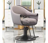 Dalumian Poltrona per parrucchiere regolabile, poltrona idraulica per parrucchiere, poltrona da stilista con poggiapiedi, rotazione a 360°, poltrone per parrucchiere per centro estetico(Gray,C)