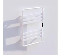 Dalumian Scaldasalviette Elettrico a Parete, portasciugamani riscaldati a 6 Barre per Bagno, Timer Integrato e Controllo della Temperatura asciugasalviette Elettrico Acciaio Inossidabile 304(White,A)