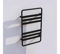 Dalumian Scaldasalviette Elettrico a Parete, portasciugamani riscaldati a 6 Barre per Bagno, Timer Integrato e Controllo della Temperatura asciugasalviette Elettrico Acciaio Inossidabile 304(Black,B)