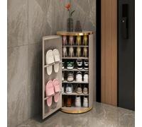 Dalumian Scarpiera girevole con ante, organizer verticale per borse e scarpe, organizer per ripiani stretti, diametro 45 cm, portascarpe in metallo per ingresso e corridoio(6-tier)