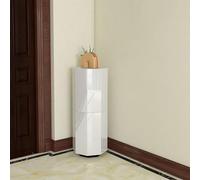 Dalumian Scarpiera girevole indipendente, scarpiera angolare, scarpiera alta moderna con ante, girevole a 360°, organizer per scarpiera stretta per armadio e corridoio (bianco)(6-Tier,35cm)