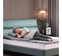 Dalumian Supporto Schienale Elettrico Pieghevole, Schienale Sollevabile Regolabile per Sedersi a Letto, Cuscino in Spugna da 4 cm, Supporto Lombare e Cervicale per Letto (Grigio)(Extended,75cm)
