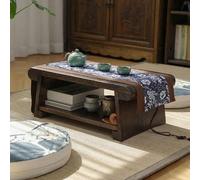 Dalumian Tavolino da caffè pieghevole giapponese, tavolo basso in legno massello Tatami con divisorio, per sedersi sul pavimento, nessun montaggio=(80cm)