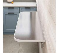 Dalumian Tavolo pieghevole da parete, mensola pieghevole parete in acciaio inossidabile, stazione di montaggio pieghevole, ideale per piccoli spazi, staffe pieghevoli in metallo (argento)(60 * 30cm)