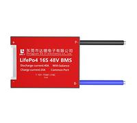 DALY BMS 16S 48V 40A LiFePO4 Modulo di protezione della batteria PCB Scheda di protezione con cavi di bilanciamento BMS per 18650 batteria 48V