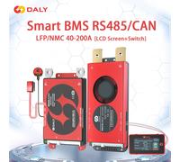 Daly Smart BMS 4S 12V 8S 24V 13S 14S 16S 48V 40A 60A 100A 150A 200A NMC LFP BMS con Schermo LCD, Interruttore a Chiave, RS485 e CANBUS